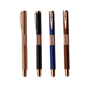 Perfect gift metal roller ball pen with custom logo promotional black matte rose gold custom gel pen